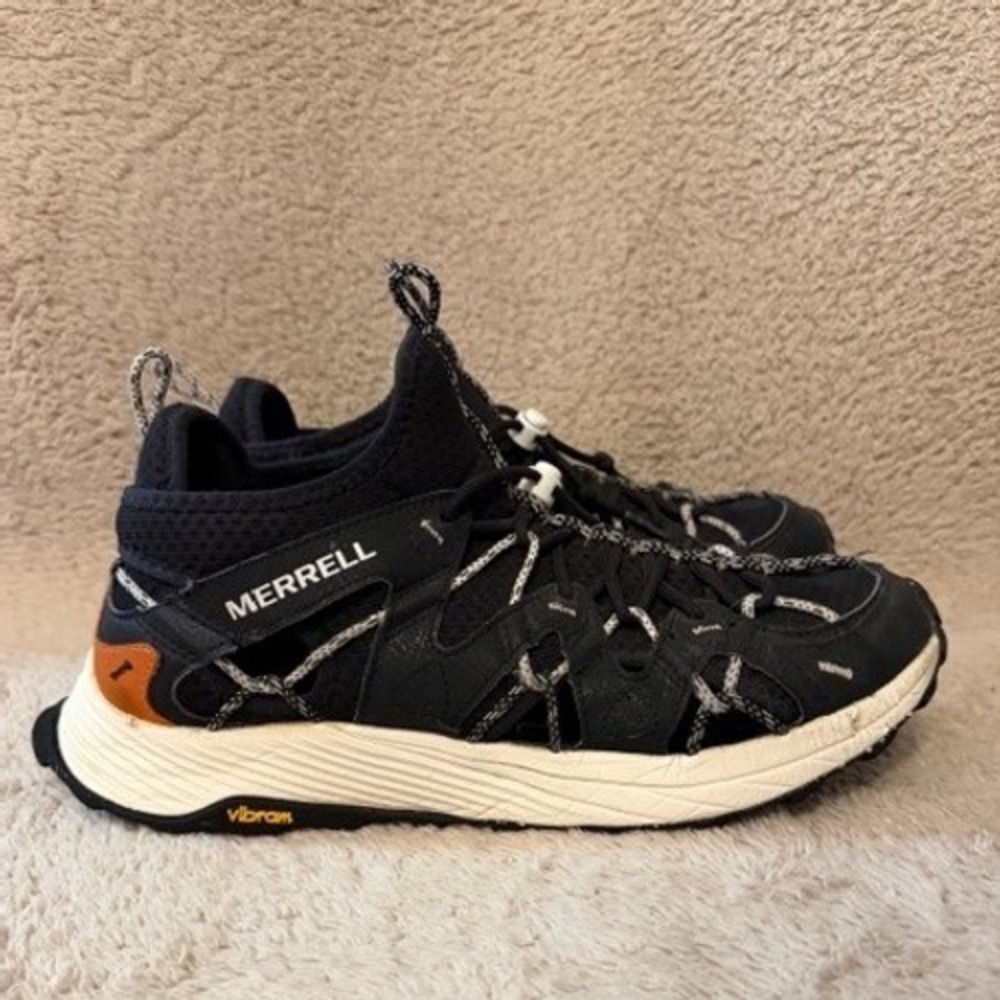 Merrell Moab Flight Sieve Black White Orange Hiking Shoes J067101 Mens Size 11